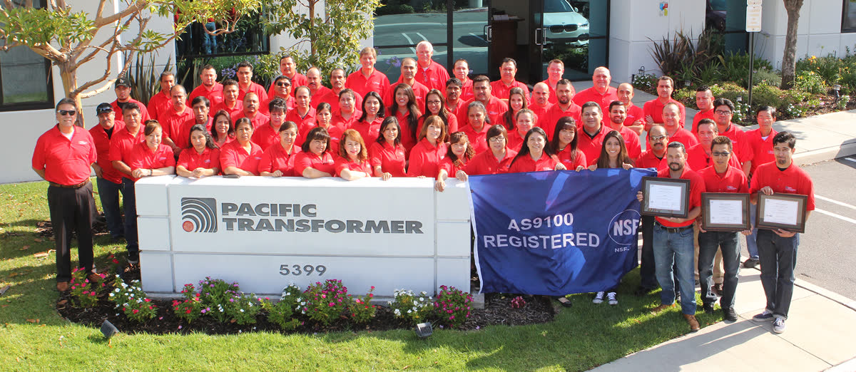 The Pacific Transformer team outside the Anaheim facility
